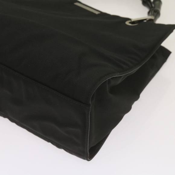 GUCCI Bamboo Hand Bag Canvas Black 002 1016 Auth ep3520 - Picture 9 of 16